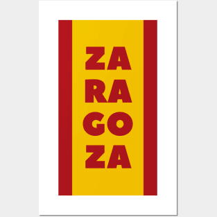 Zaragosa in Spanish Flag Color Vertical Posters and Art